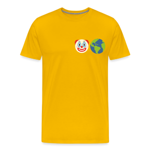 Clown World front & back print Men's Premium T-Shirt - sun yellow
