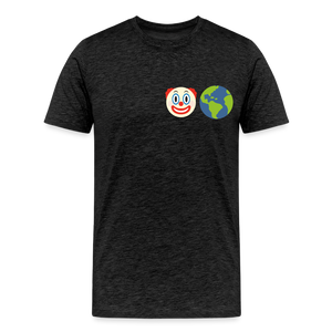 Clown World front & back print Men's Premium T-Shirt - charcoal grey
