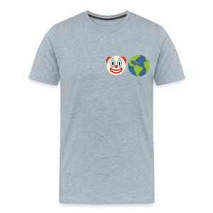 Clown World front & back print Men's Premium T-Shirt - heather ice blue