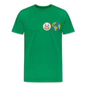 Clown World front & back print Men's Premium T-Shirt - kelly green
