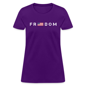 Freedom USA Flag Women's T-Shirt - purple