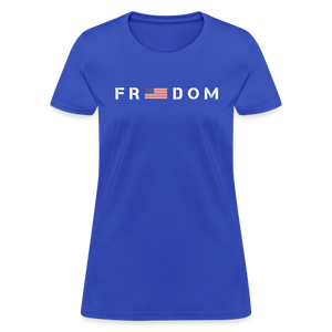 Freedom USA Flag Women's T-Shirt - royal blue