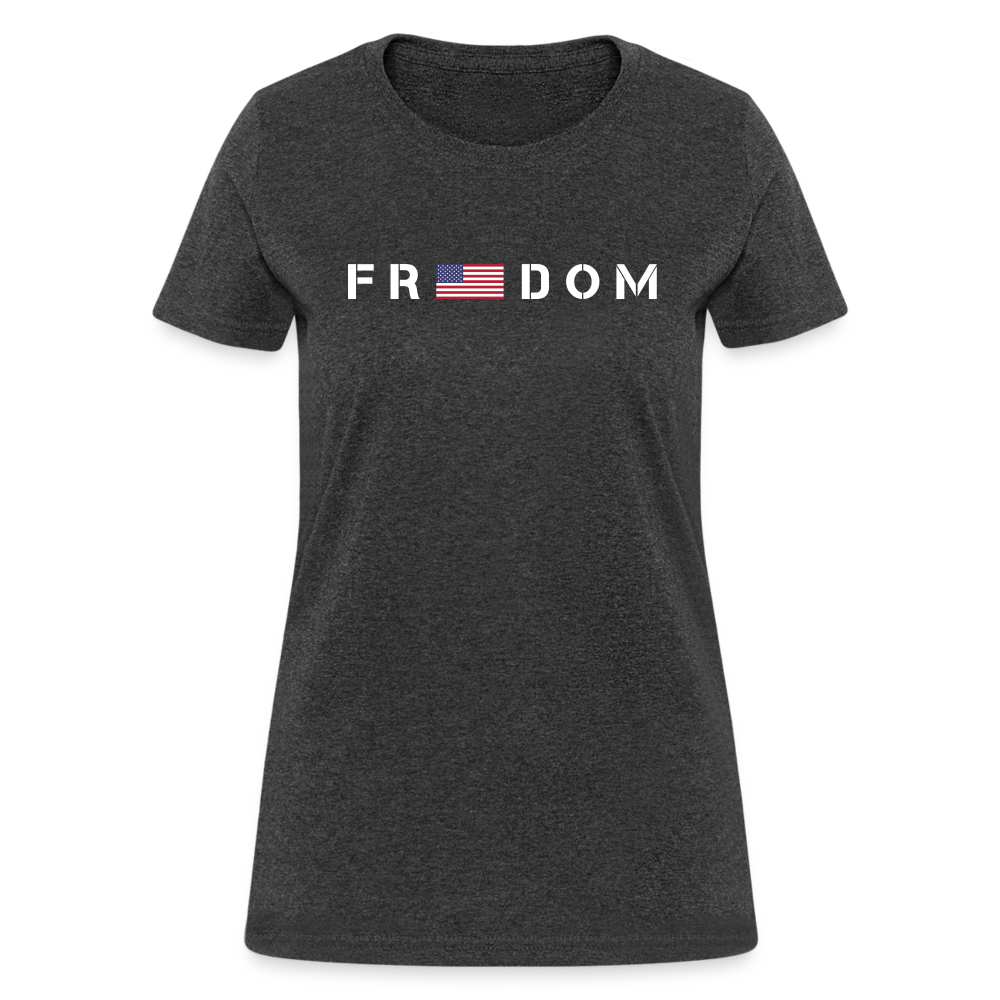 Freedom USA Flag Women's T-Shirt - heather black