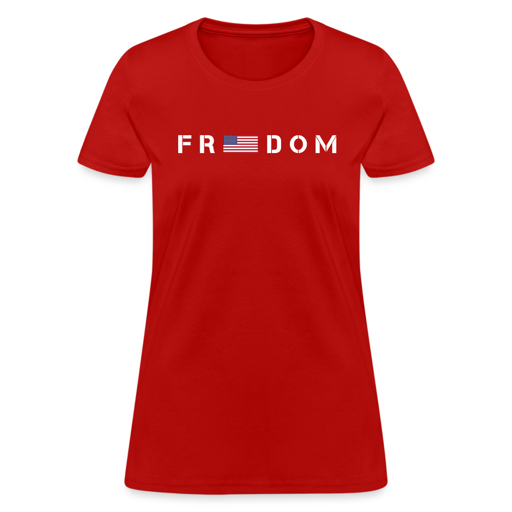 Freedom USA Flag Women's T-Shirt - red