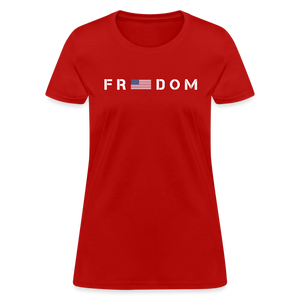Freedom USA Flag Women's T-Shirt - red