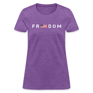 Freedom USA Flag Women's T-Shirt - purple heather