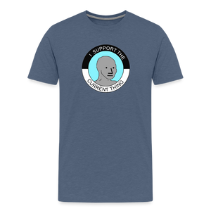 I Support The Current Thing Men's Premium T-Shirt - heather blue