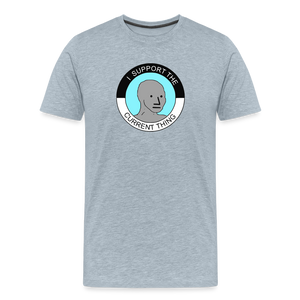 I Support The Current Thing Men's Premium T-Shirt - heather ice blue