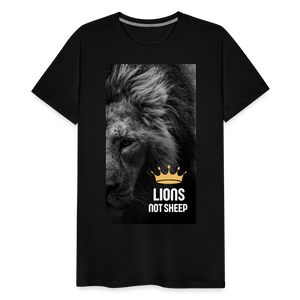 Lions Not Sheep (Lion Print) Men's Premium T-Shirt - black