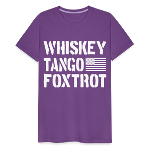 Whiskey Tango Foxtrot Men's Premium T-Shirt - purple