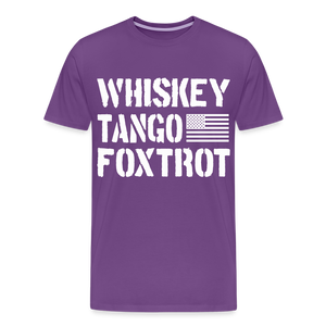 Whiskey Tango Foxtrot Men's Premium T-Shirt - purple
