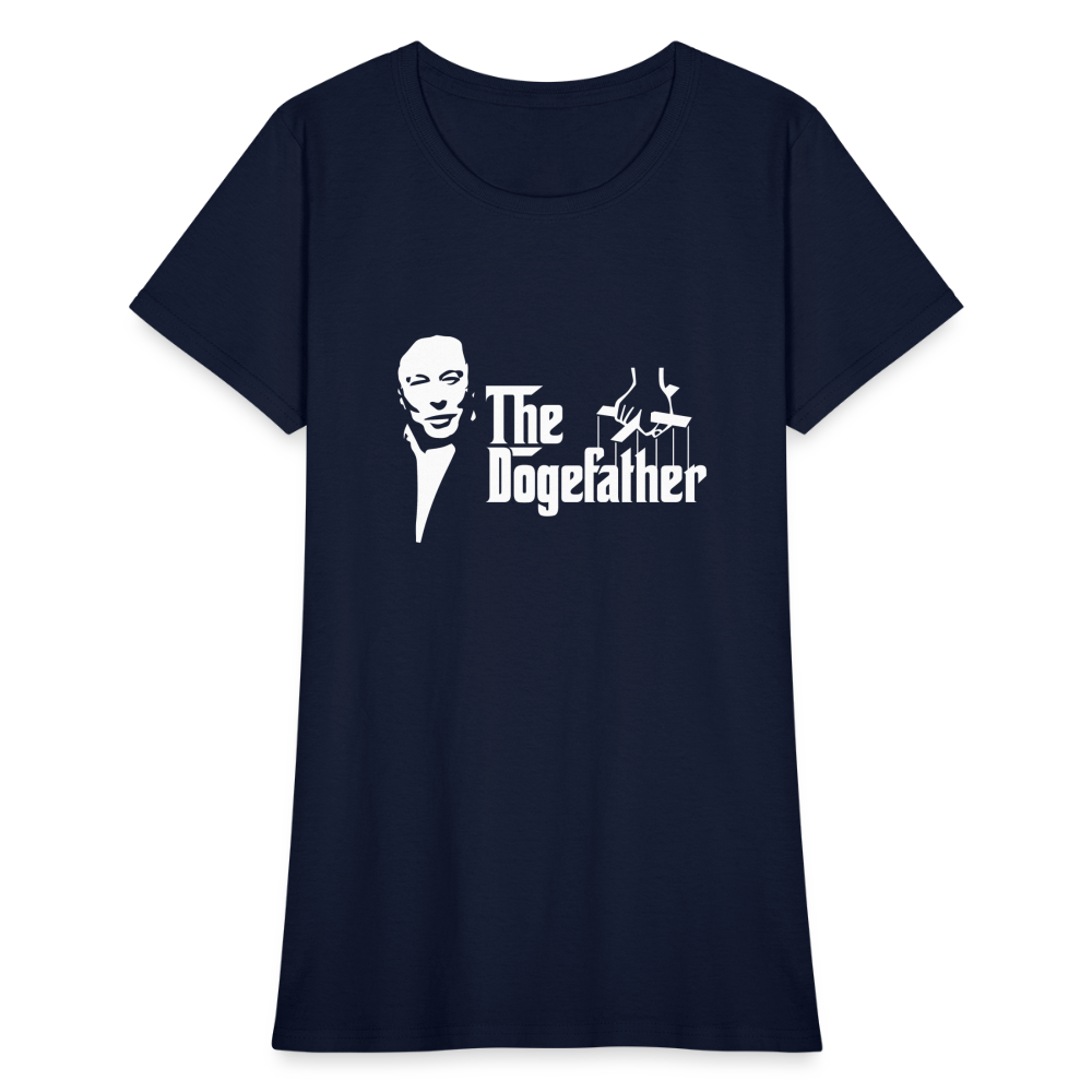 The DogeFather Dogecoin Women's T-Shirt - navy