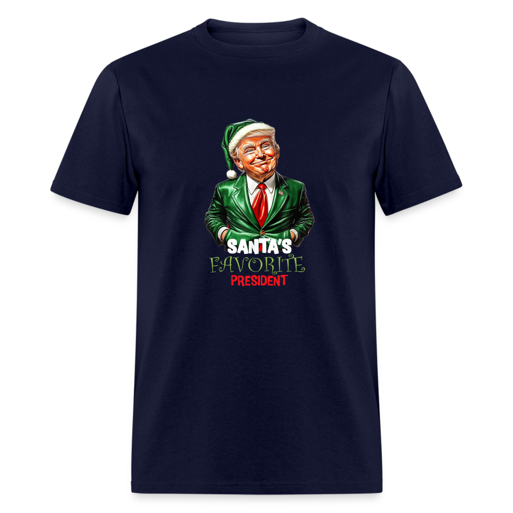 Santa's Favorite President Unisex Classic T-Shirt - navy