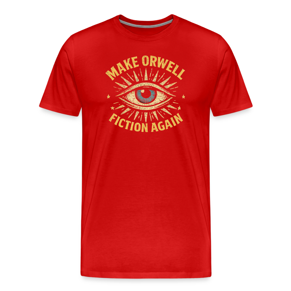 Make Orwell Fiction Again Men's Premium T-Shirt - red