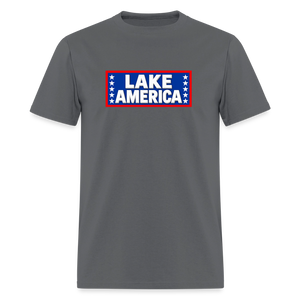 Lake America T-Shirt Men's T-Shirt - charcoal
