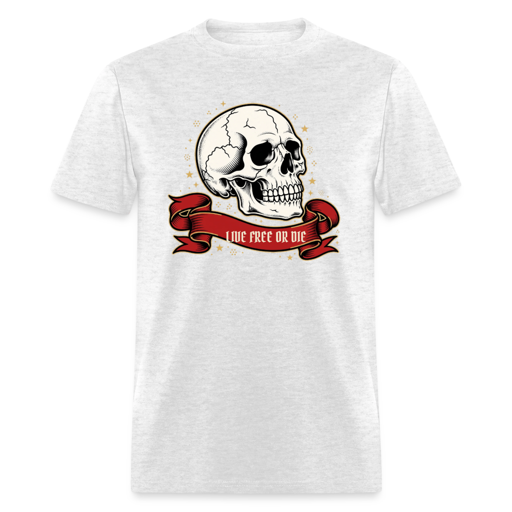 Live Free or Die Skull Classic T-Shirt - light heather gray