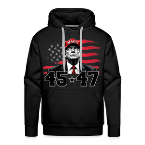 45 47 Trump Men’s Premium Hoodie - black