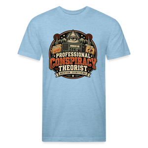 Professional Conspiracy Theorist – Men’s Fitted Graphic T-Shirt - heather blue