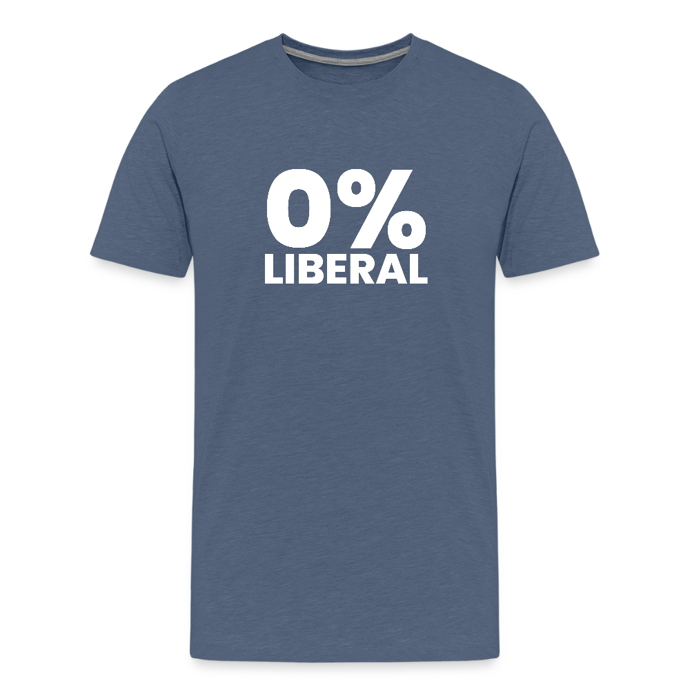 0% Liberal Men's Premium T-Shirt - heather blue