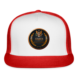 FAFO - Federal Agency for Financial Oversight - Trucker Hat - white/red