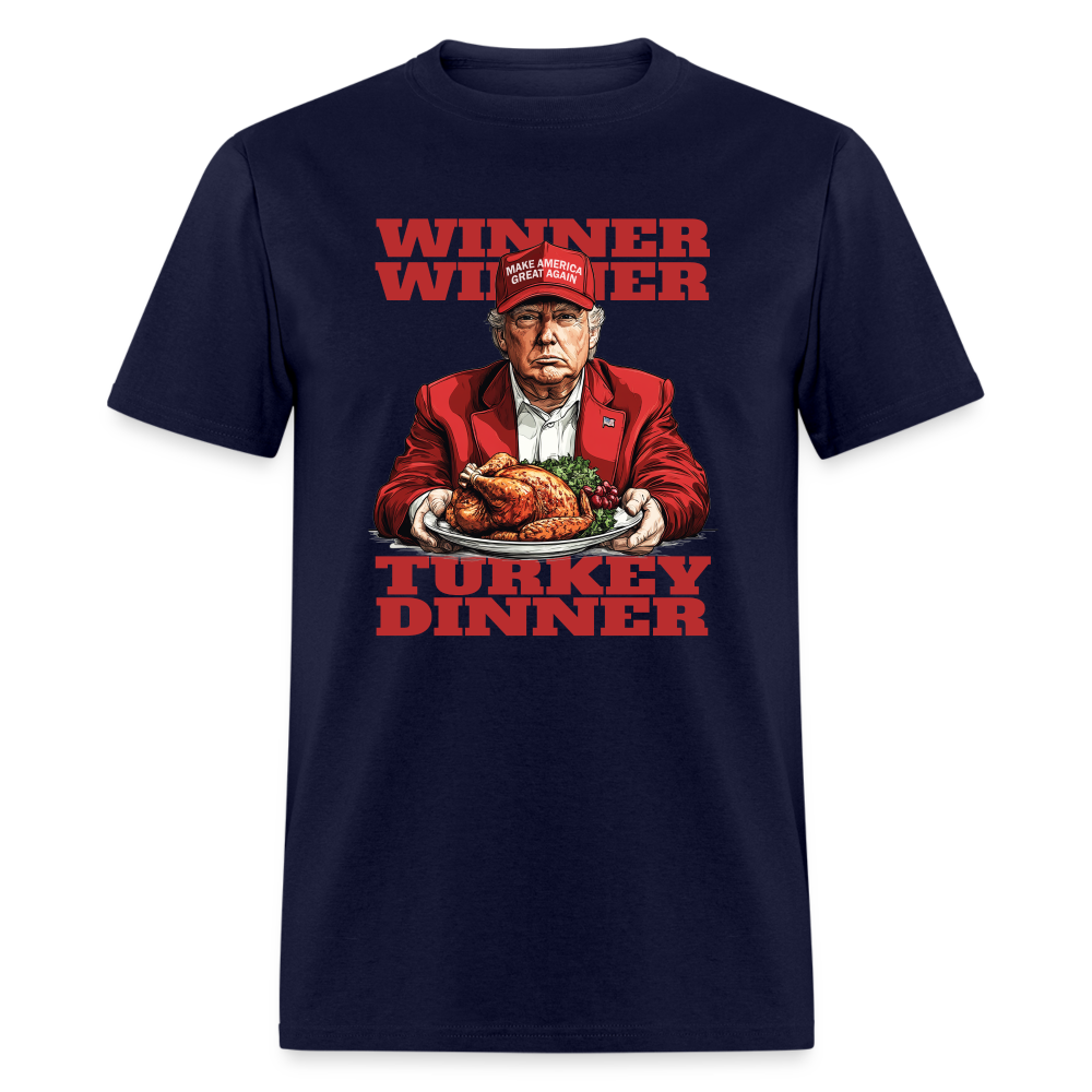 Donald Trump - Winner Winner Turkey Dinner Thanksgiving Classic T-Shirt - navy