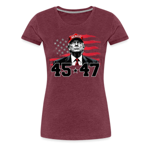 45 47 Trump Women’s Premium T-Shirt - heather burgundy