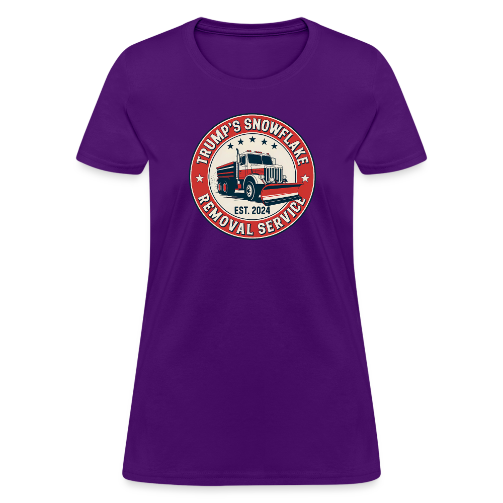 Trump's Snowflake Removal Service (Retro 2024) Women's T-Shirt - purple