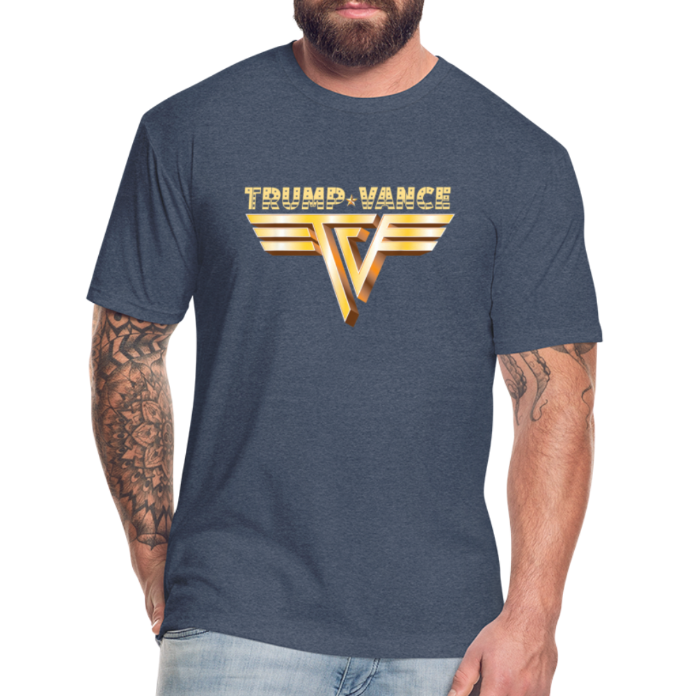 Trump/Vance Fitted Cotton/Poly T-Shirt by Next Level - heather navy