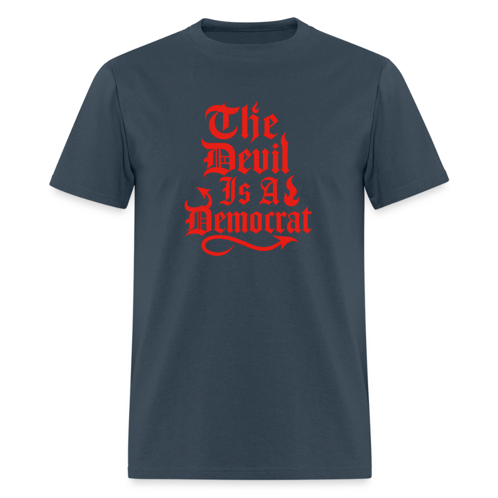 The Devil Is A Democrat T-Shirt -  blue dusk