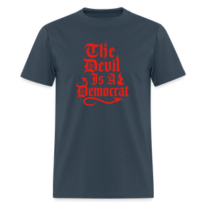 The Devil Is A Democrat T-Shirt -  blue dusk