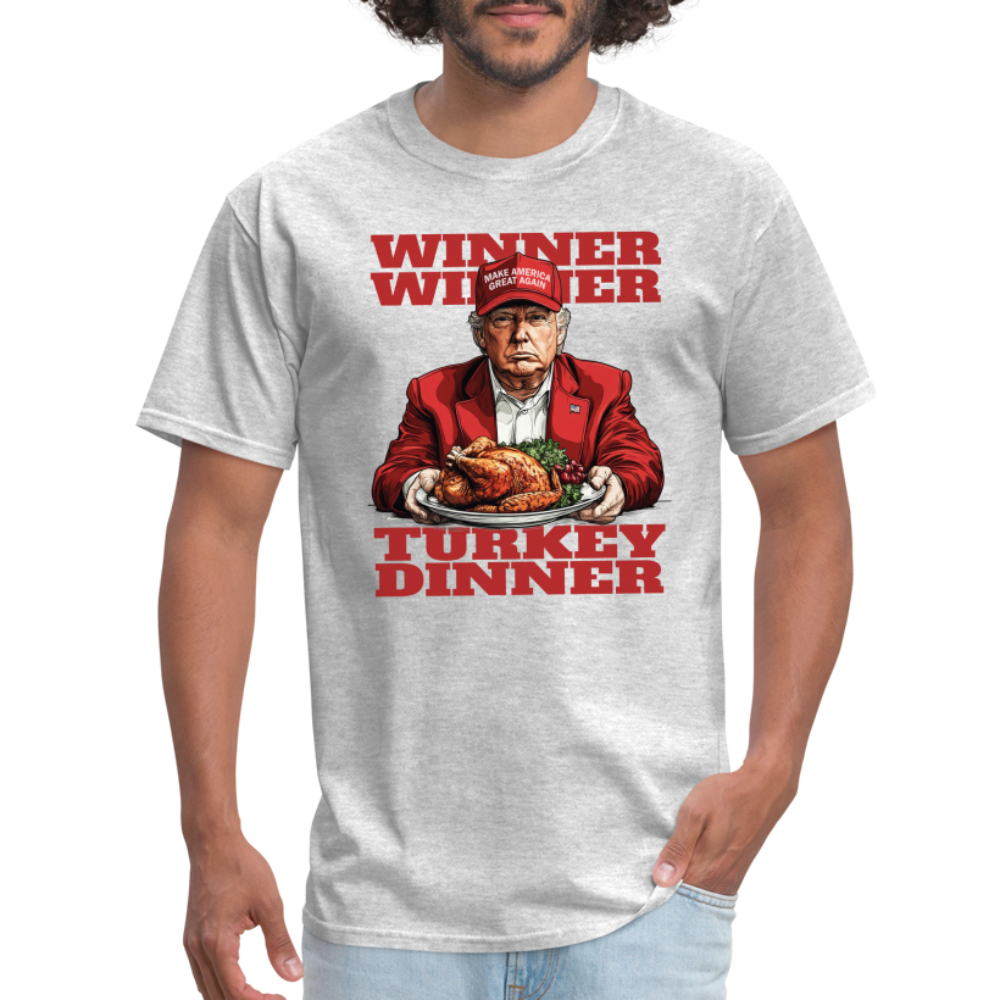 Donald Trump - Winner Winner Turkey Dinner Thanksgiving Classic T-Shirt - heather gray