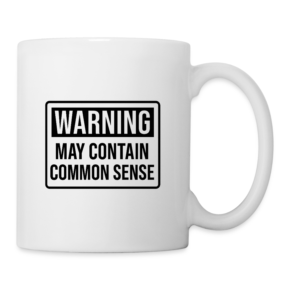 Warning - may contain common sense Coffee/Tea Mug - white