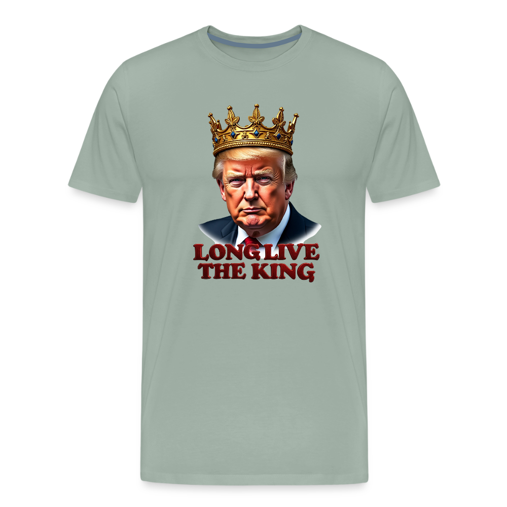 Donald Trump "Long Live The King" Men's Premium T-Shirt - steel green
