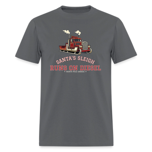 Santa’s Sleigh Runs on Diesel Classic T-Shirt - charcoal