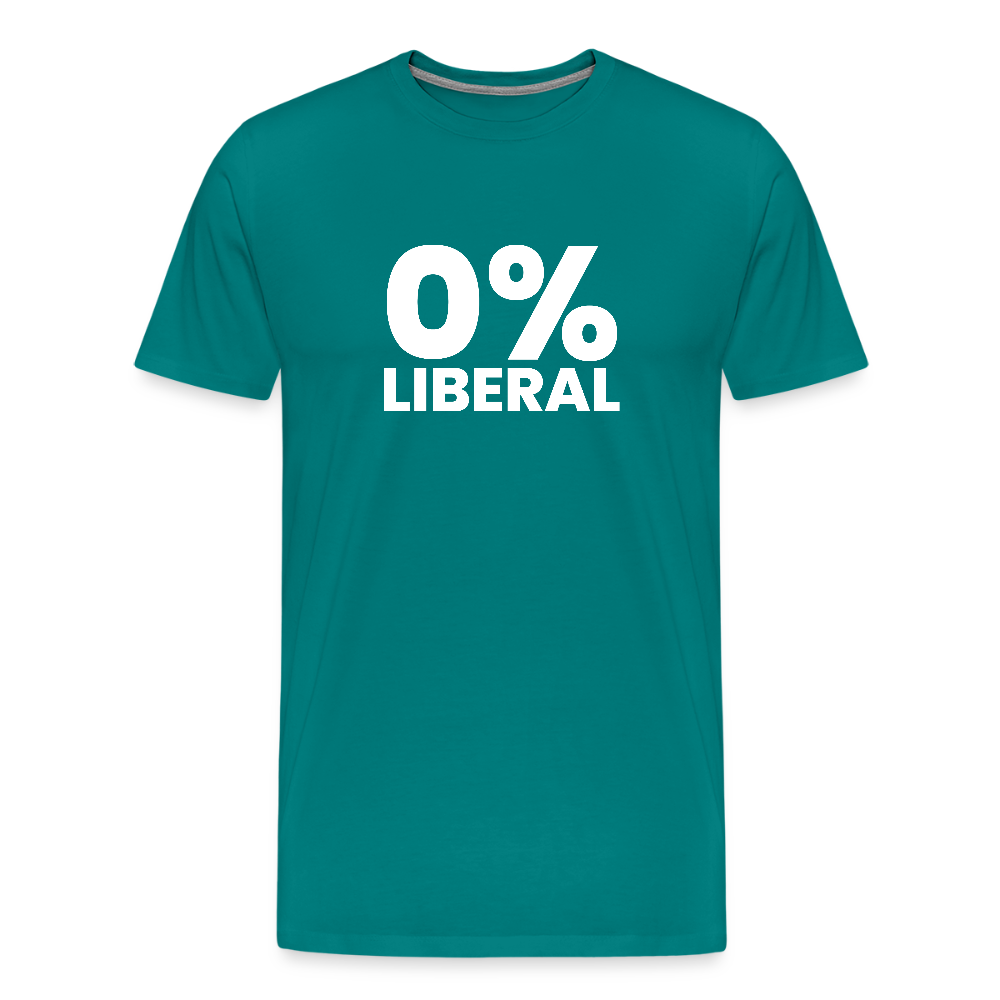 0% Liberal Men's Premium T-Shirt - teal