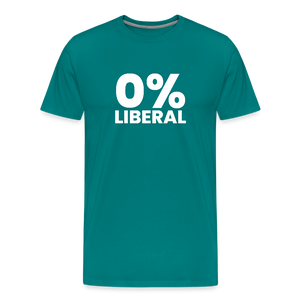 0% Liberal Men's Premium T-Shirt - teal