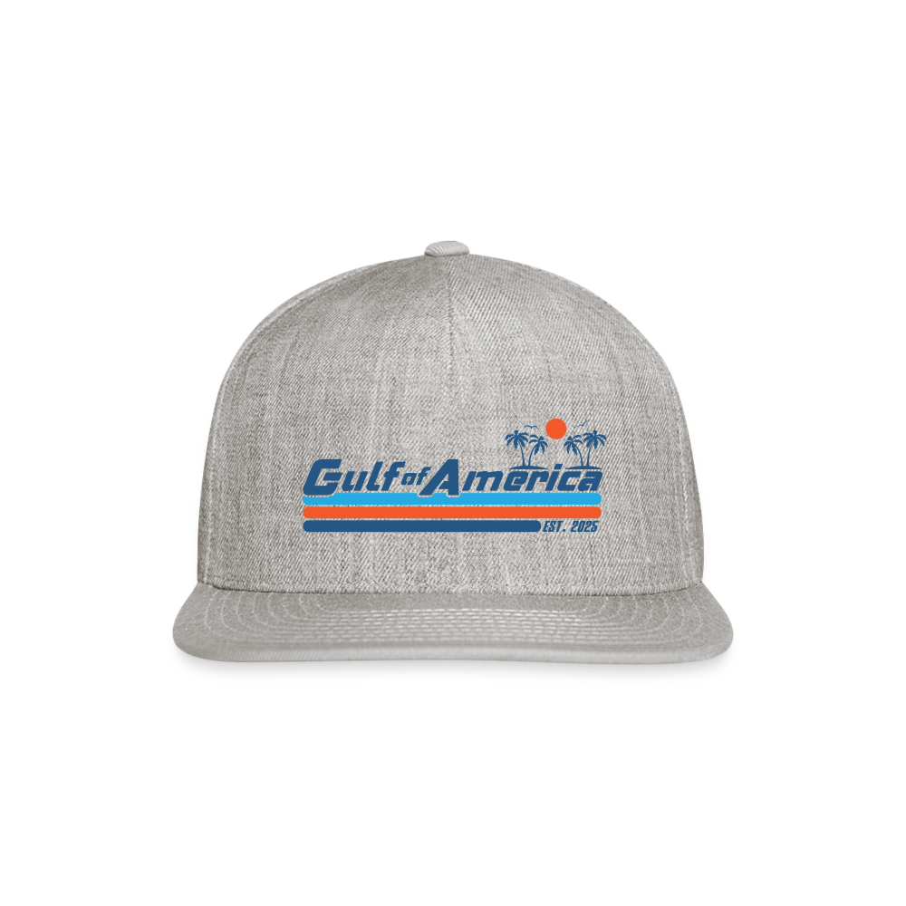 Gulf of America Snapback Baseball Cap - heather gray