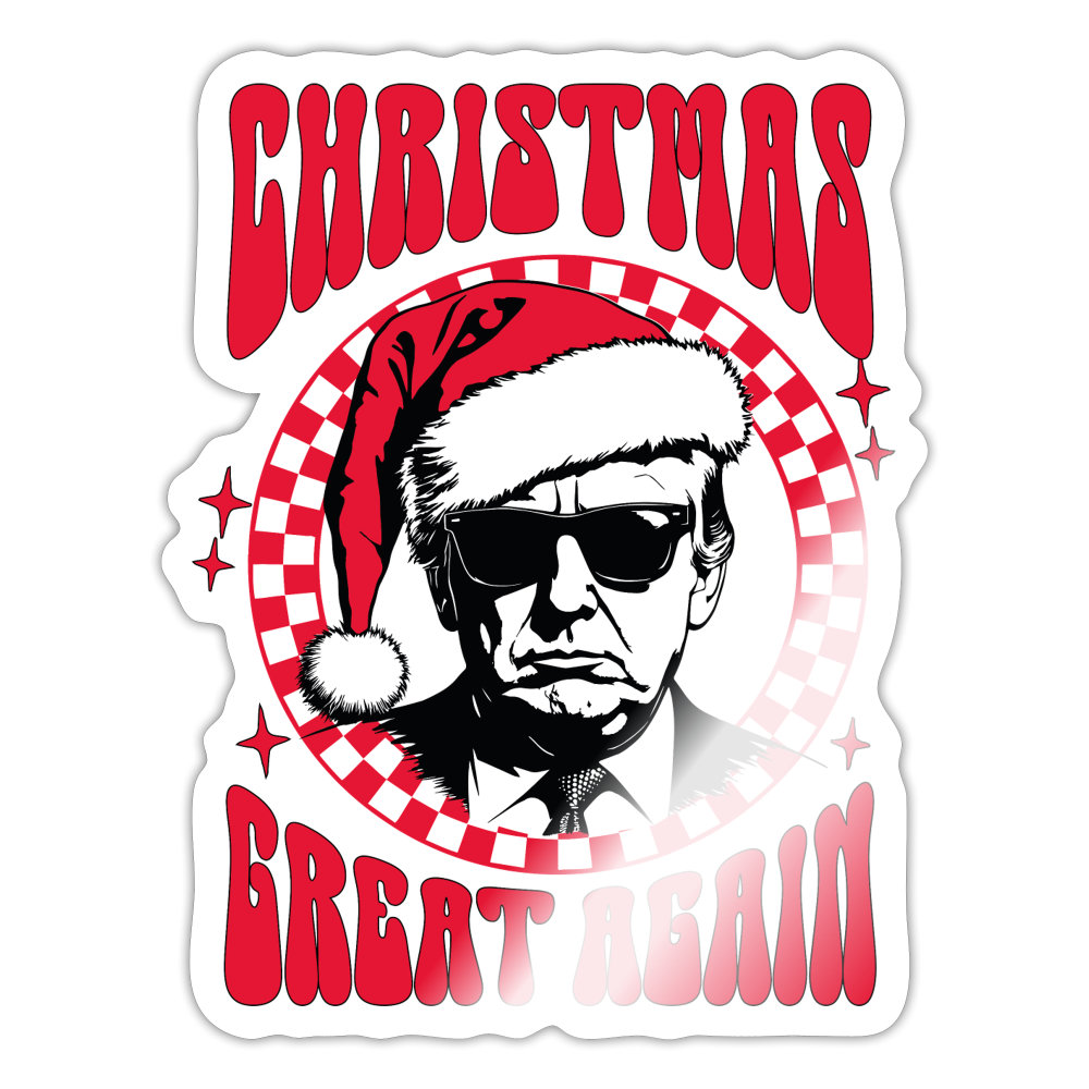 Christmas Great Again Sticker - white glossy