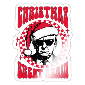 Christmas Great Again Sticker - white glossy