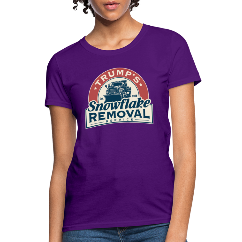 Trump's Snowflake Removal Service Women's T-Shirt - purple