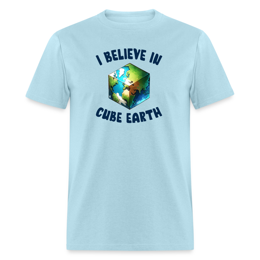 I Believe In Cube Earth Unisex Classic T-Shirt - powder blue