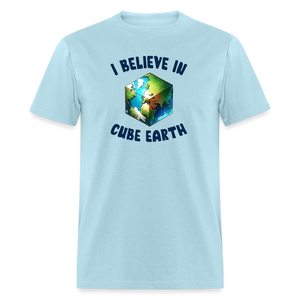 I Believe In Cube Earth Unisex Classic T-Shirt - powder blue