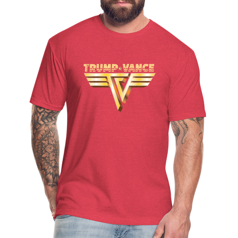 Trump/Vance Fitted Cotton/Poly T-Shirt by Next Level - heather red