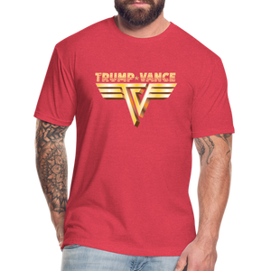 Trump/Vance Fitted Cotton/Poly T-Shirt by Next Level - heather red