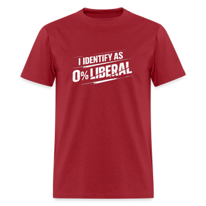 I Identify as 0% Liberal Classic Men’s T-Shirt - true red