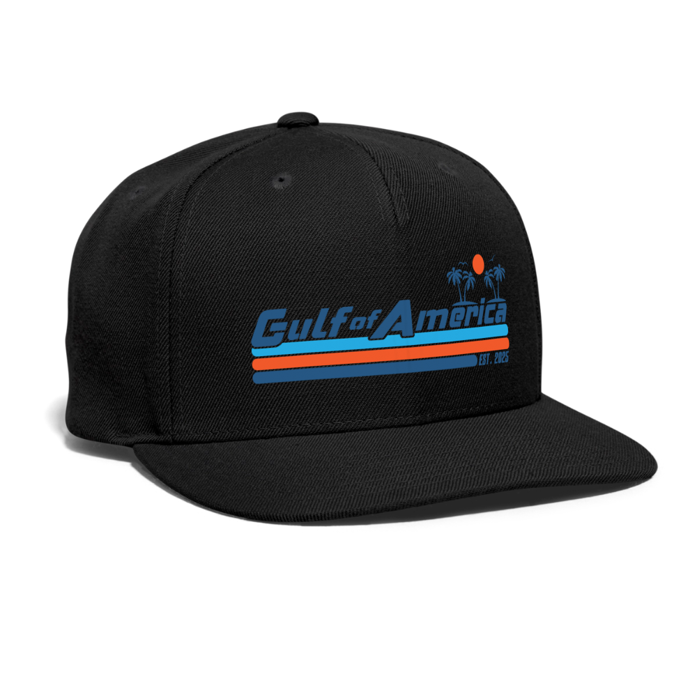 Gulf of America Snapback Baseball Cap - black