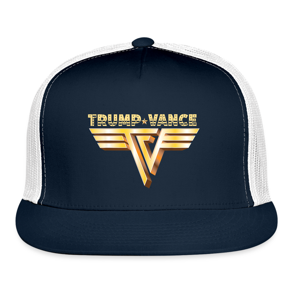 Trump/Vance Trucker Hat - navy/white