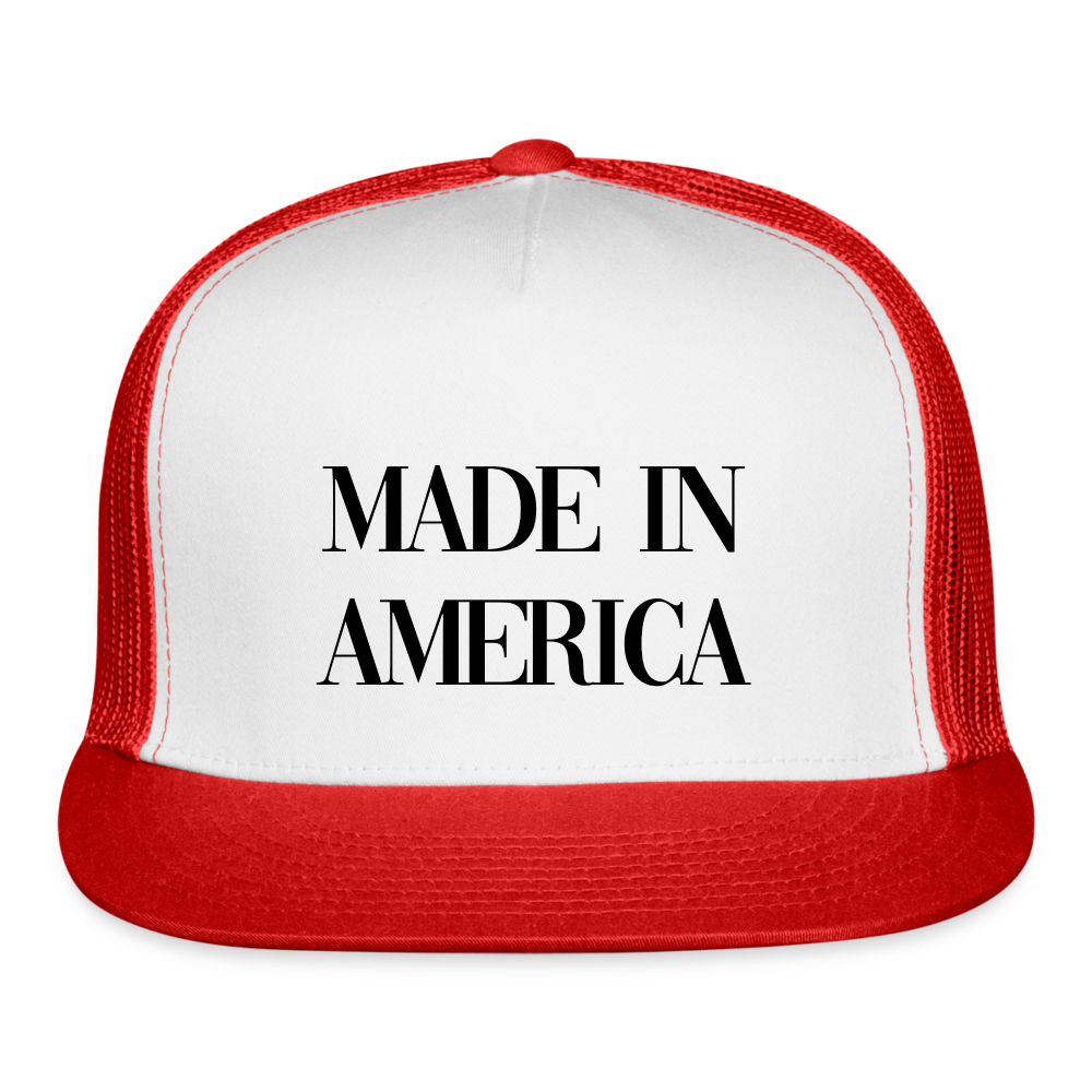 Made In America Trucker Hat - white/red