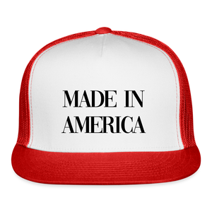 Made In America Trucker Hat - white/red