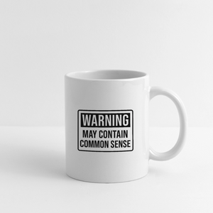 Warning - may contain common sense Coffee/Tea Mug - white